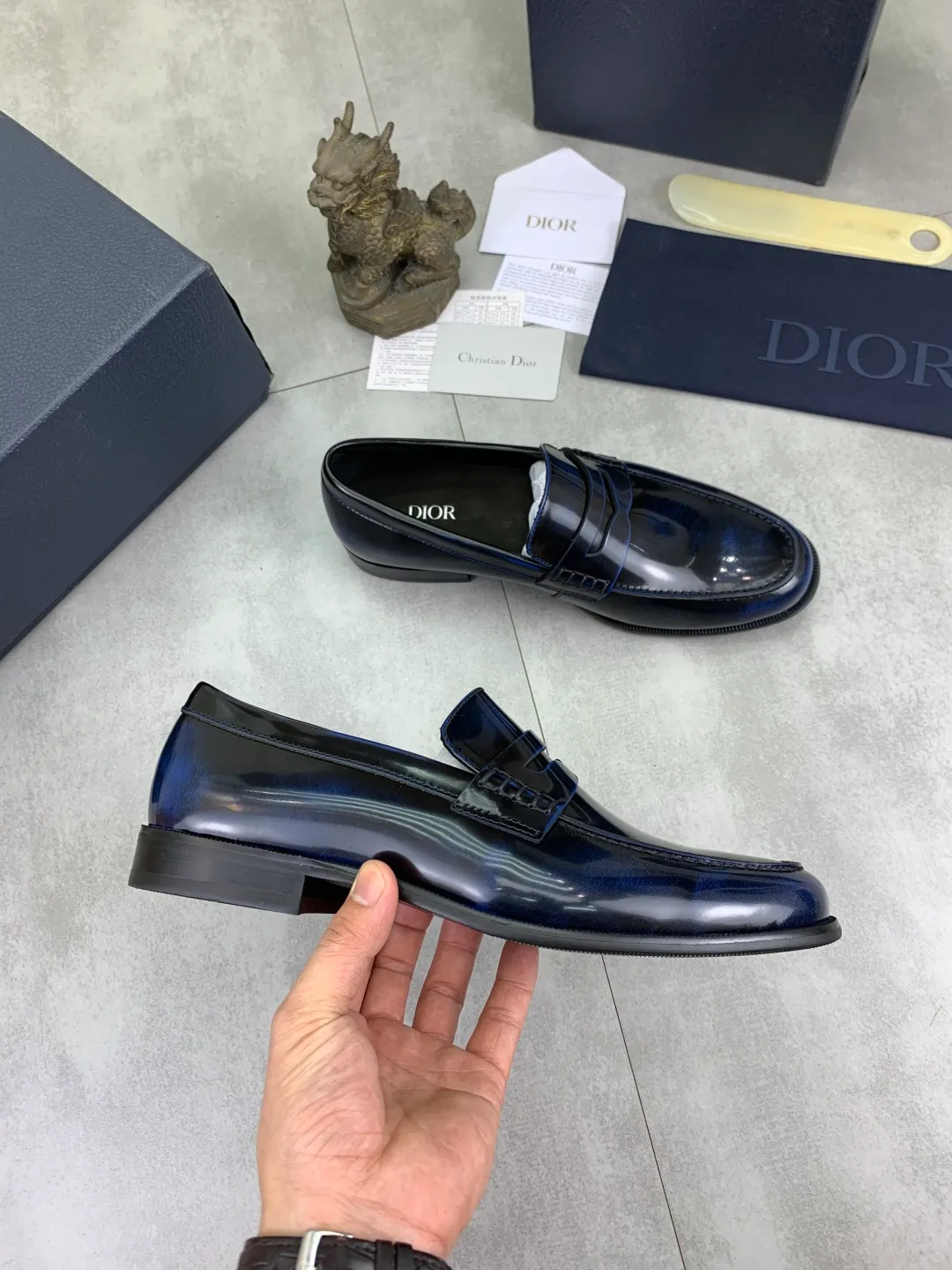 Men's men's shoes 💰P560 new style 💰high version 💎💎💎Dior original version! Top Italian purchasing agent! Men's business casual leather shoes, original imported open-edge beaded calfskin upper, ultimate texture, gentlemanly style, imported water-dyed cowhide inside, top-quality original Italian rubber outsole, first-class workmanship, top quality! Size: 39-44 (45 customized) 3️⃣ colors available